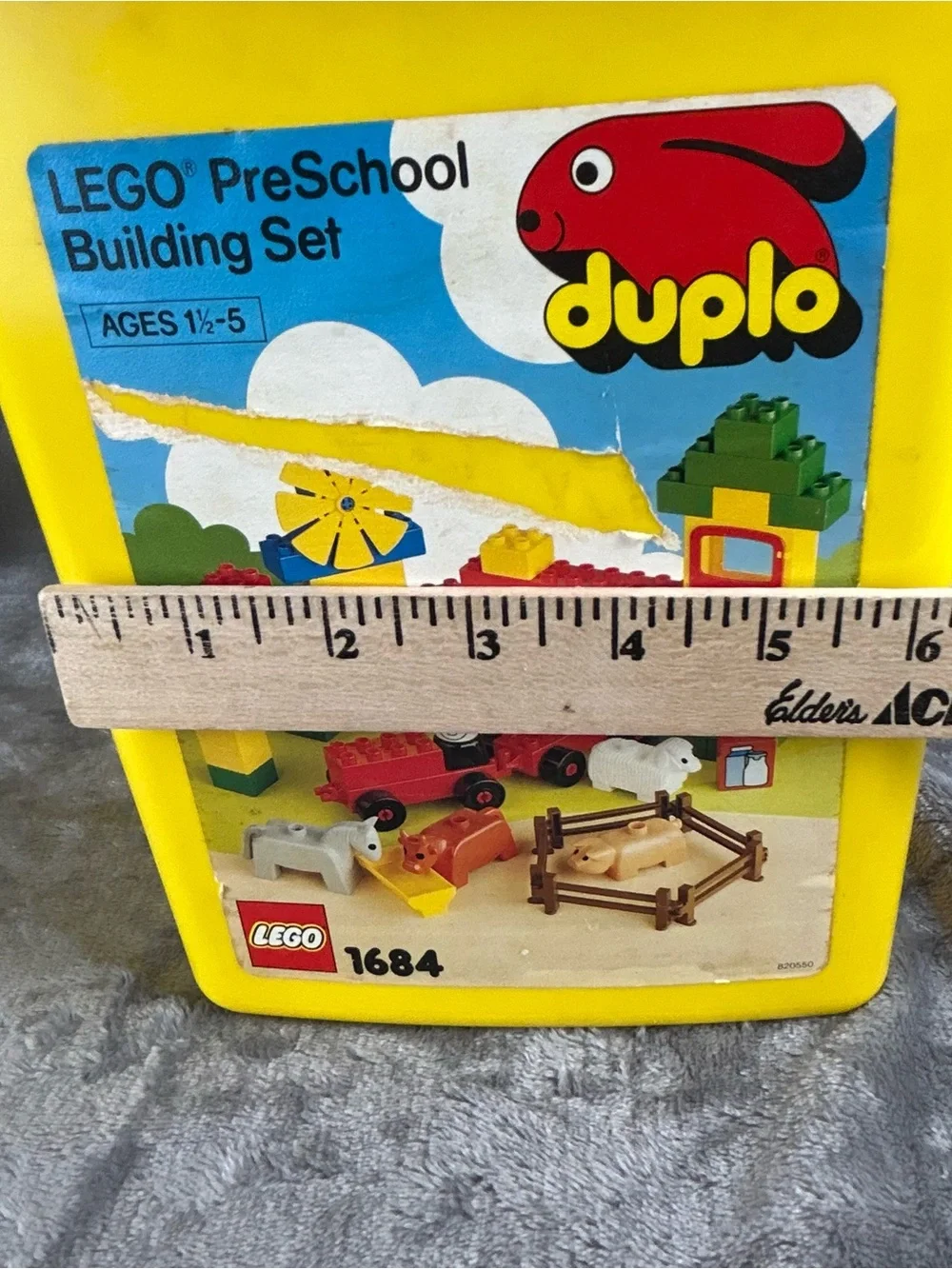 Vintage‎ Lego Duplo Incomplete Bucket Set 1684 Farm Animals Windmill Bucket